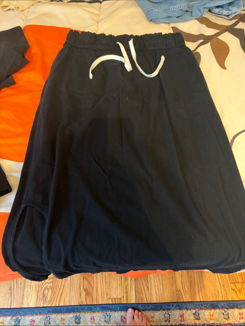 Free People black Maxi Skirt with matching top - Picture 2 of 6